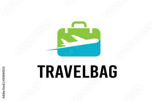 Case travel Airplane Creative Air Design Logo Illustration