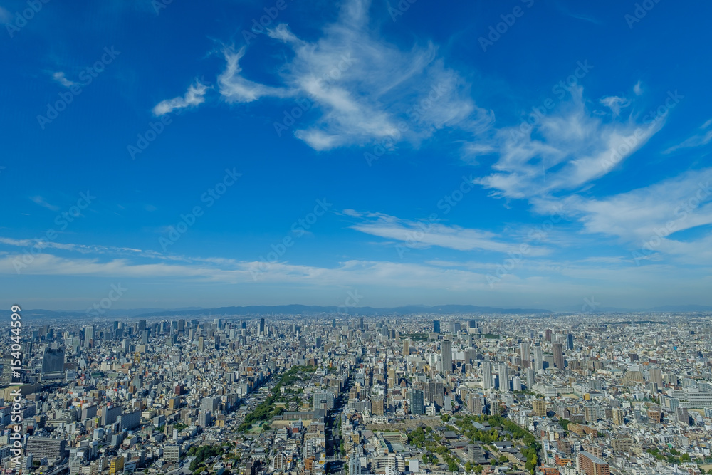 Obraz premium 大阪 あべのハルカスからの眺望 -Osaka city view
