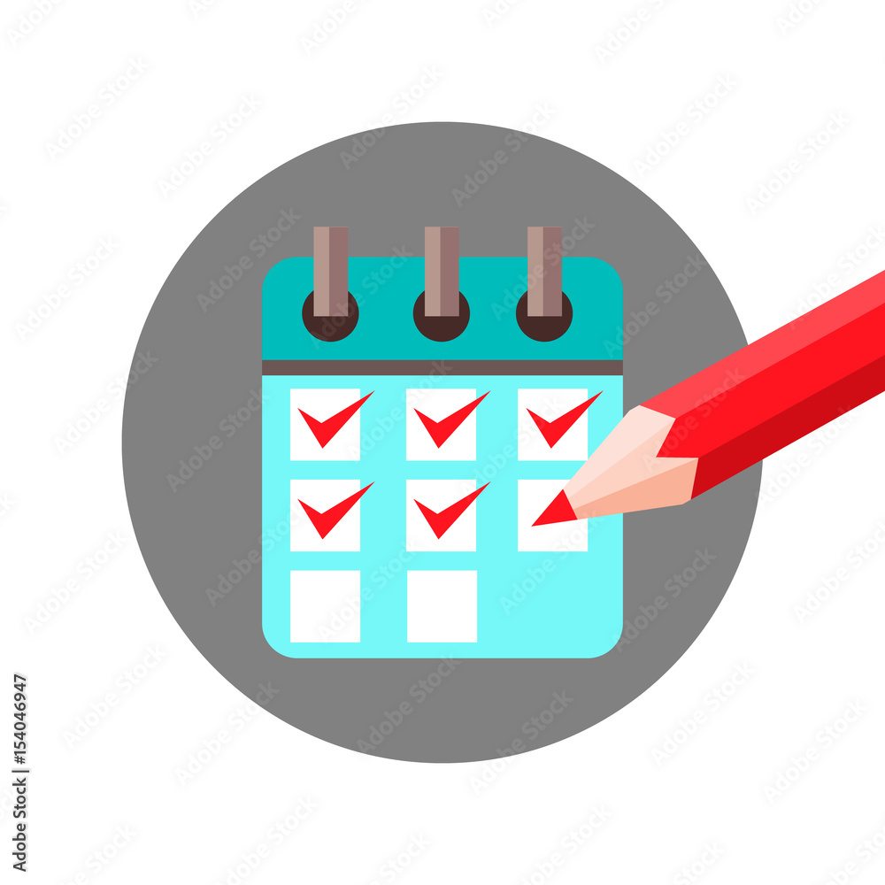 Check List Agenda with Check Mark Icon Check List Agenda with Check Mark Icon