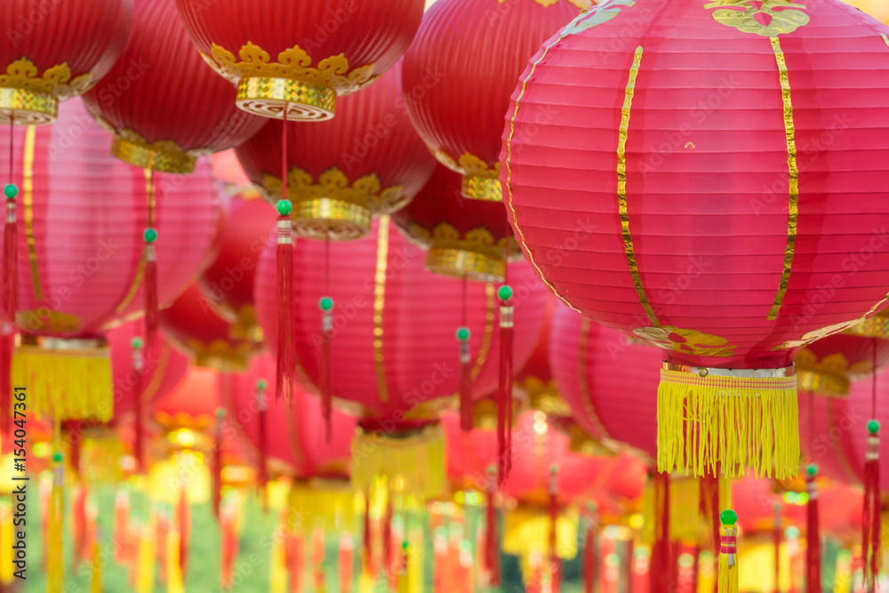 Traditional Chinese lanterns display during Chinese new year festival at Thean Hou Temple in Kuala Lumpur, Malaysia