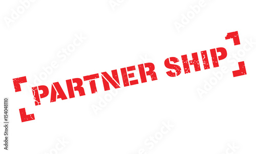 Partner Ship rubber stamp. Grunge design with dust scratches. Effects can be easily removed for a clean, crisp look. Color is easily changed.