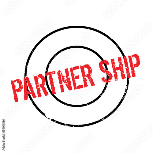 Partner Ship rubber stamp. Grunge design with dust scratches. Effects can be easily removed for a clean, crisp look. Color is easily changed.