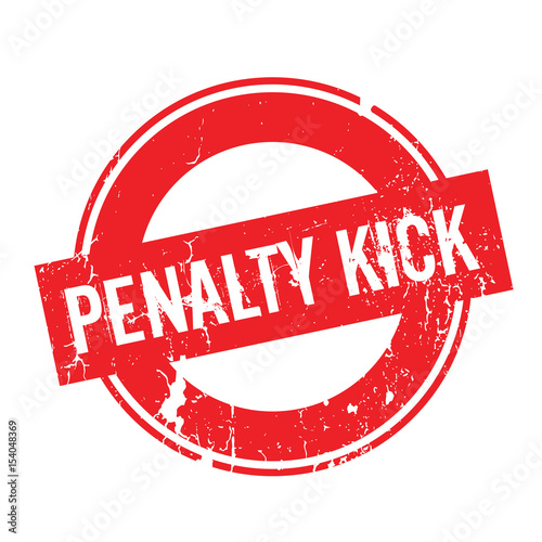Penalty Kick rubber stamp. Grunge design with dust scratches. Effects can be easily removed for a clean, crisp look. Color is easily changed.