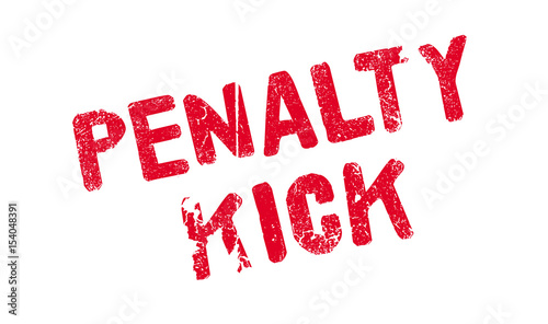 Penalty Kick rubber stamp. Grunge design with dust scratches. Effects can be easily removed for a clean, crisp look. Color is easily changed.