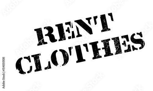 Rent Clothes rubber stamp. Grunge design with dust scratches. Effects can be easily removed for a clean, crisp look. Color is easily changed.