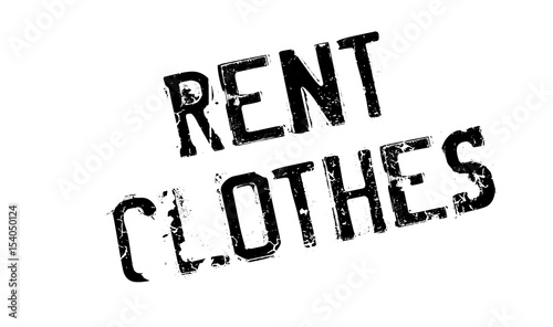 Rent Clothes rubber stamp. Grunge design with dust scratches. Effects can be easily removed for a clean, crisp look. Color is easily changed.