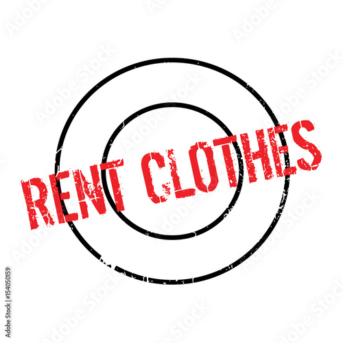 Rent Clothes rubber stamp. Grunge design with dust scratches. Effects can be easily removed for a clean, crisp look. Color is easily changed.
