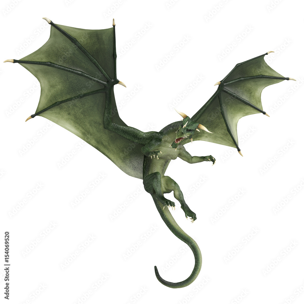 Naklejka premium green dragon