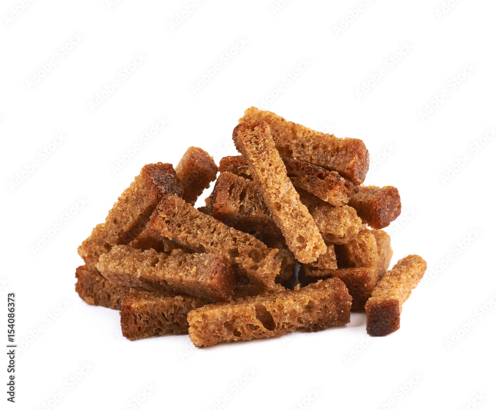 Pile of bread croutons Pile of bread croutons