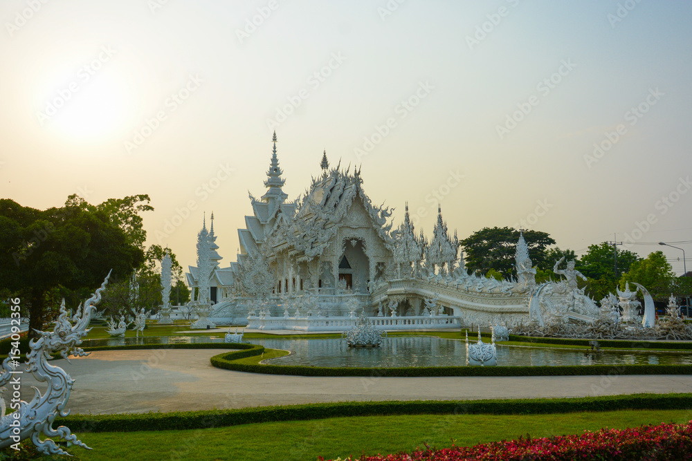 White Temple in Chiang Rai Thailand Asia