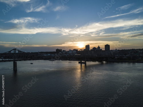 bridge city sunset