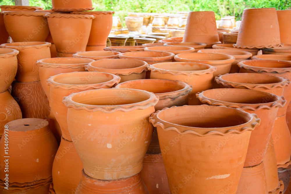 brick flowerpot and tree shop outdoor