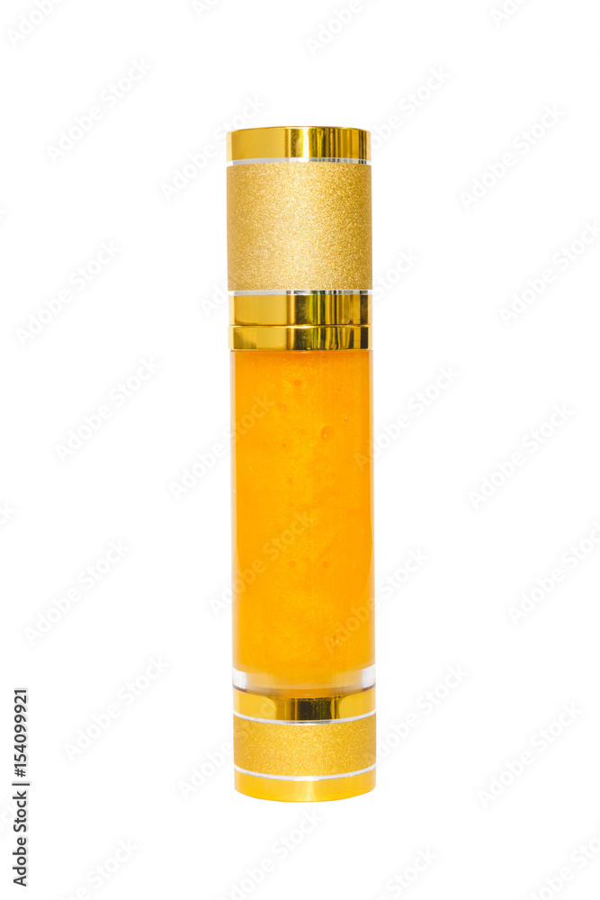 gold cream tube isolate