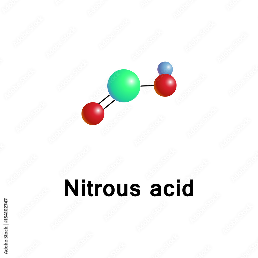 Nitrous acid, molecular formula HNO2, is a weak and monobasic acid known only in solution and in the form of nitrite salts. Nitrous acid, molecular formula HNO2, is a weak and monobasic acid known only in solution and in the form of nitrite salts.