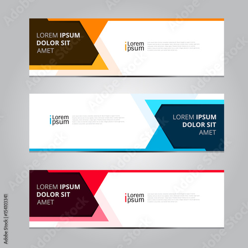 Vector abstract design banner web template.