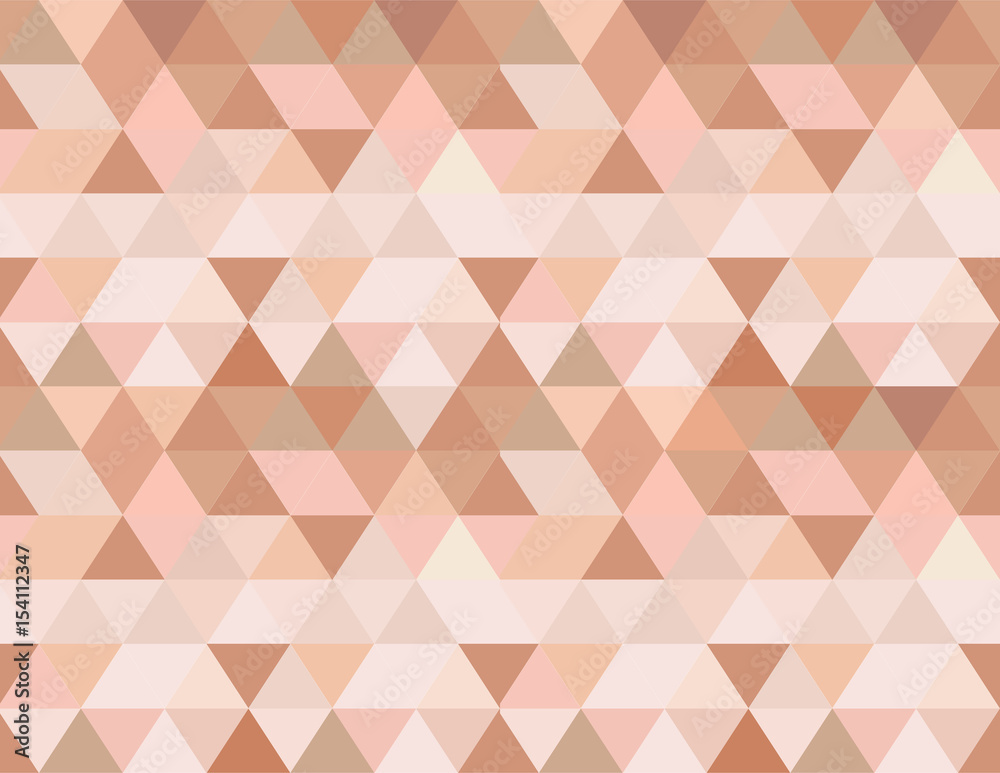 Rose gold seamless vector background in a geometric triangles pattern  design. Pink, peach, light brown and sepia feminine color shades, elegant  and shiny, delicate and glossy wallpaper. Stock Vector | Adobe Stock
