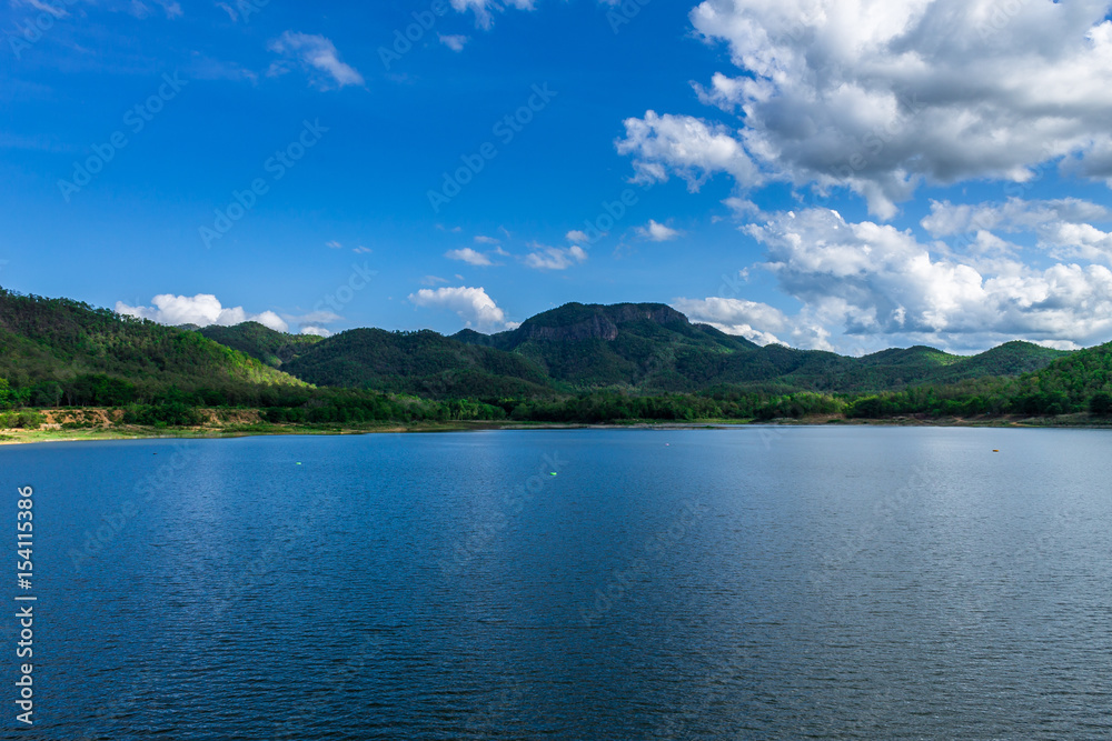 Reserved water at irrigation dam