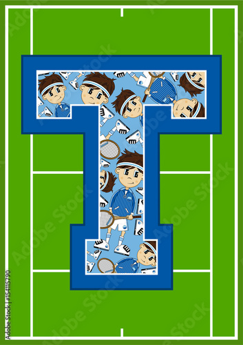 T is for Tennis Boy 
