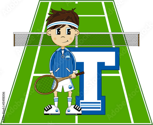 T is for Tennis Boy 