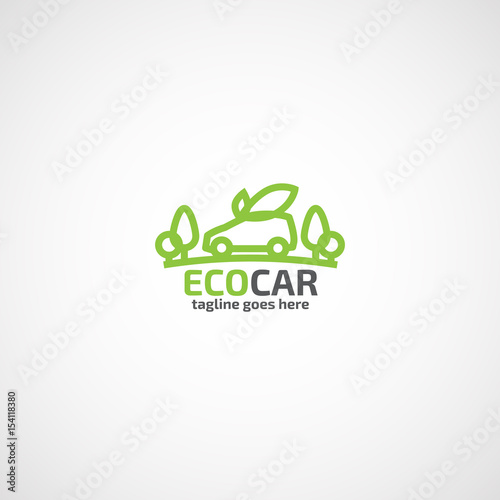 Green Car and Leaf logo.