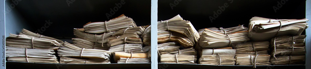 Obraz premium Pack of papers tied with string 2