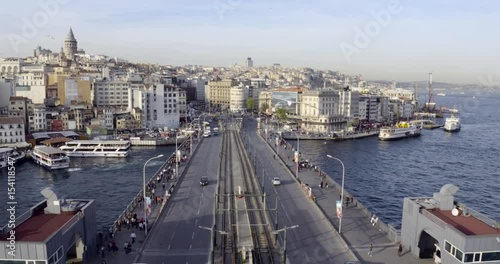 Aerial shot of skyscrapers of istanbul International Business Center, istanbul-city, 4K Ultra HD video, DJI 