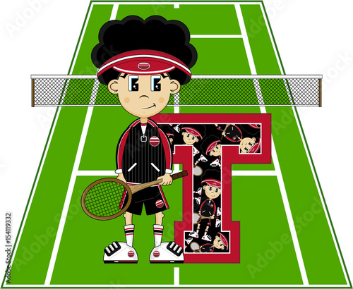 T is for Tennis Boy 