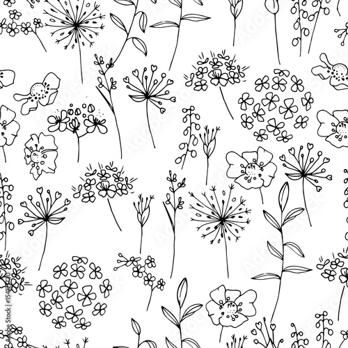 Seamless floral decorative pattern with red and pink peonies. Endless texture for your design, fabrics, decor.