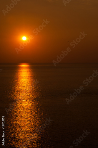 Beauty landscape with golden sunset above the sea background, PHUKET THAILAND © bebuntoon