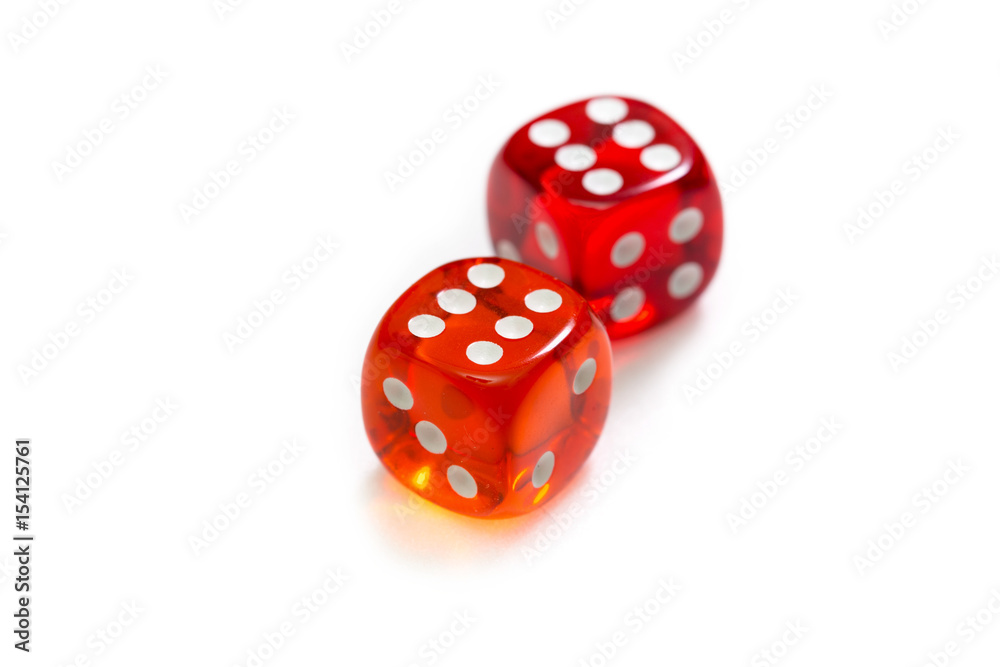 Business strategy - two red dices in white background
Business strategy - two red dices in white background