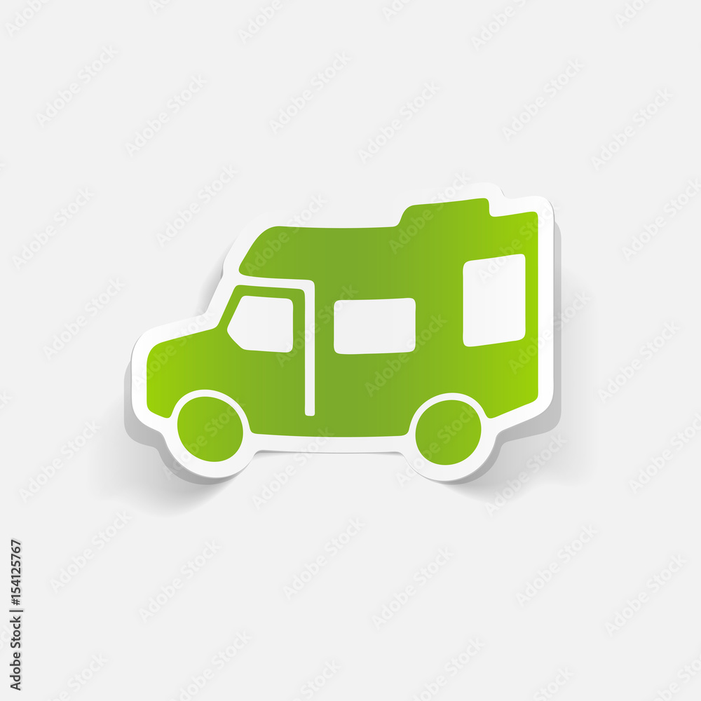 realistic design element: motorhome realistic design element: motorhome