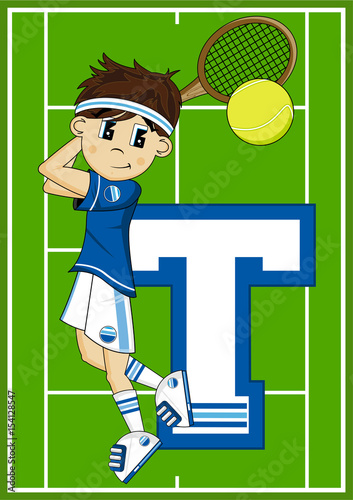 T is for Tennis Boy 