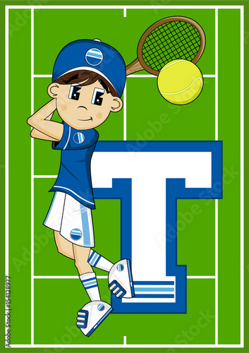 T is for Tennis Boy 