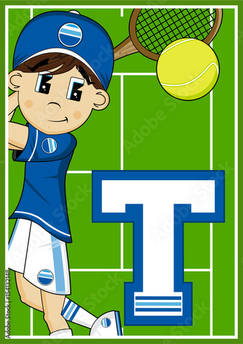 T is for Tennis Boy 