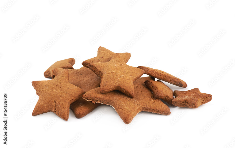 Star shaped cookie isolated Star shaped cookie isolated