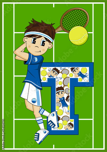 T is for Tennis Boy 