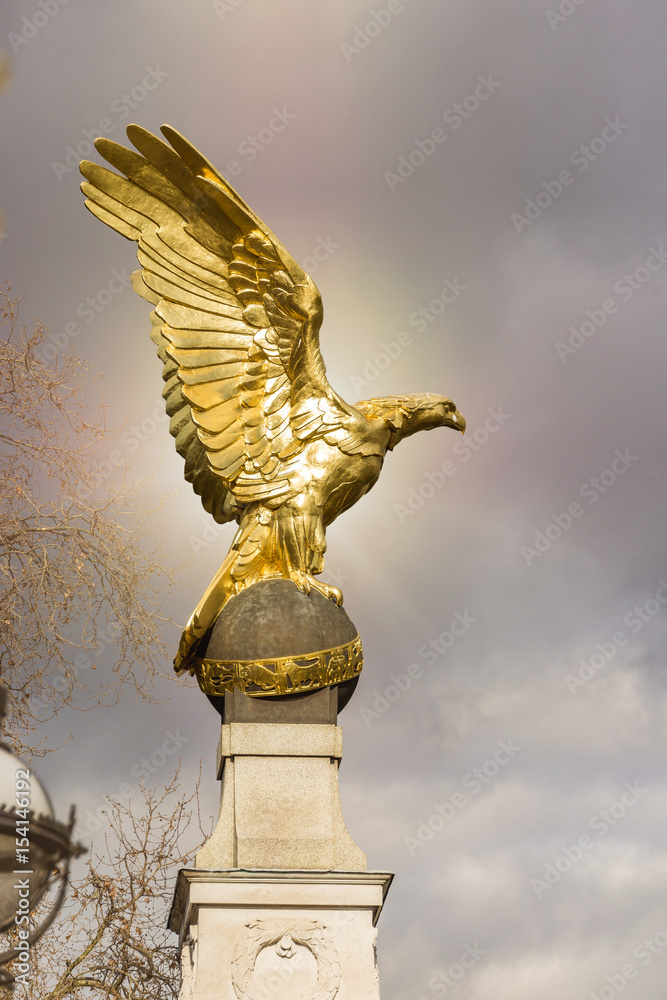 Golden eagle statue at embankment in London City Stock Photo Adobe Stock