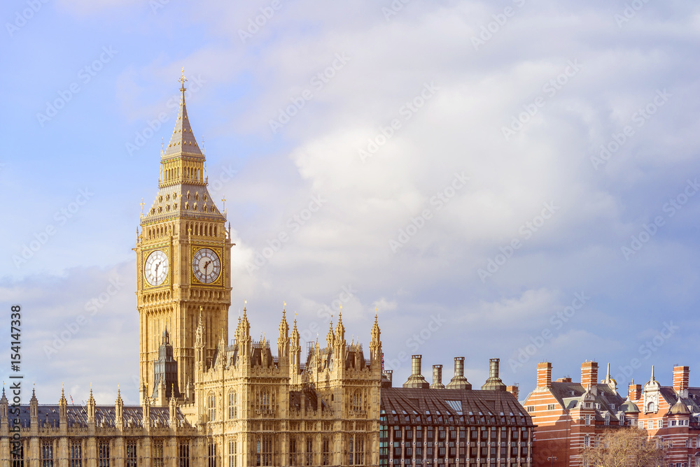 Fototapeta premium Houses of Parliament and Big Ben in London UK