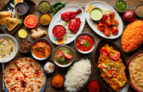 Assorted Indian recipes food various