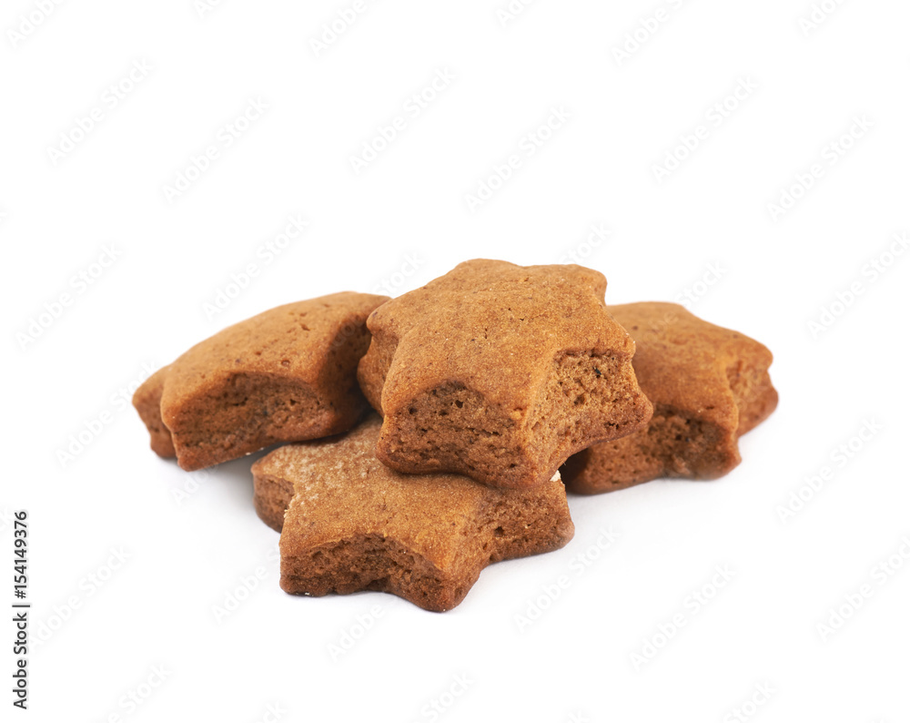 Fresh baked ginger cookie isolated Fresh baked ginger cookie isolated