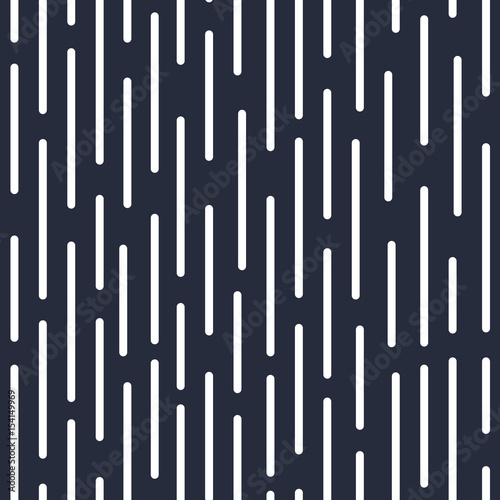 Abstract seamless background. Vertical white rounded stripes on dark blue background. Vector illustration.