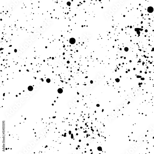 Black ink splashes pattern vector