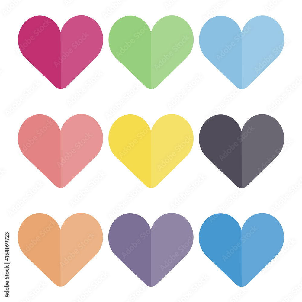 Heart shape vector icon simple red valentine symbol love sign romantic vector illustration Heart shape vector icon simple red valentine symbol love sign romantic vector illustration