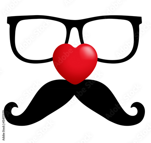 Brille und Bart