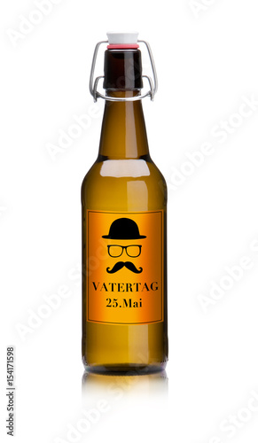 Bierfglasche mit Vatertag Etikett