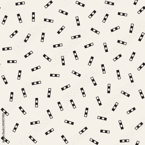 Seamless primitive jumble minimalism patterns. Randomly scattered geometric shapes. Abstract retro backgroun