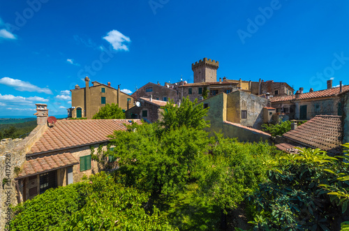 Capalbio, Italy - The historic center of the medieval town in Tuscany region, very famous culturally in the Renaissance period, for this reason called the little Athens photo