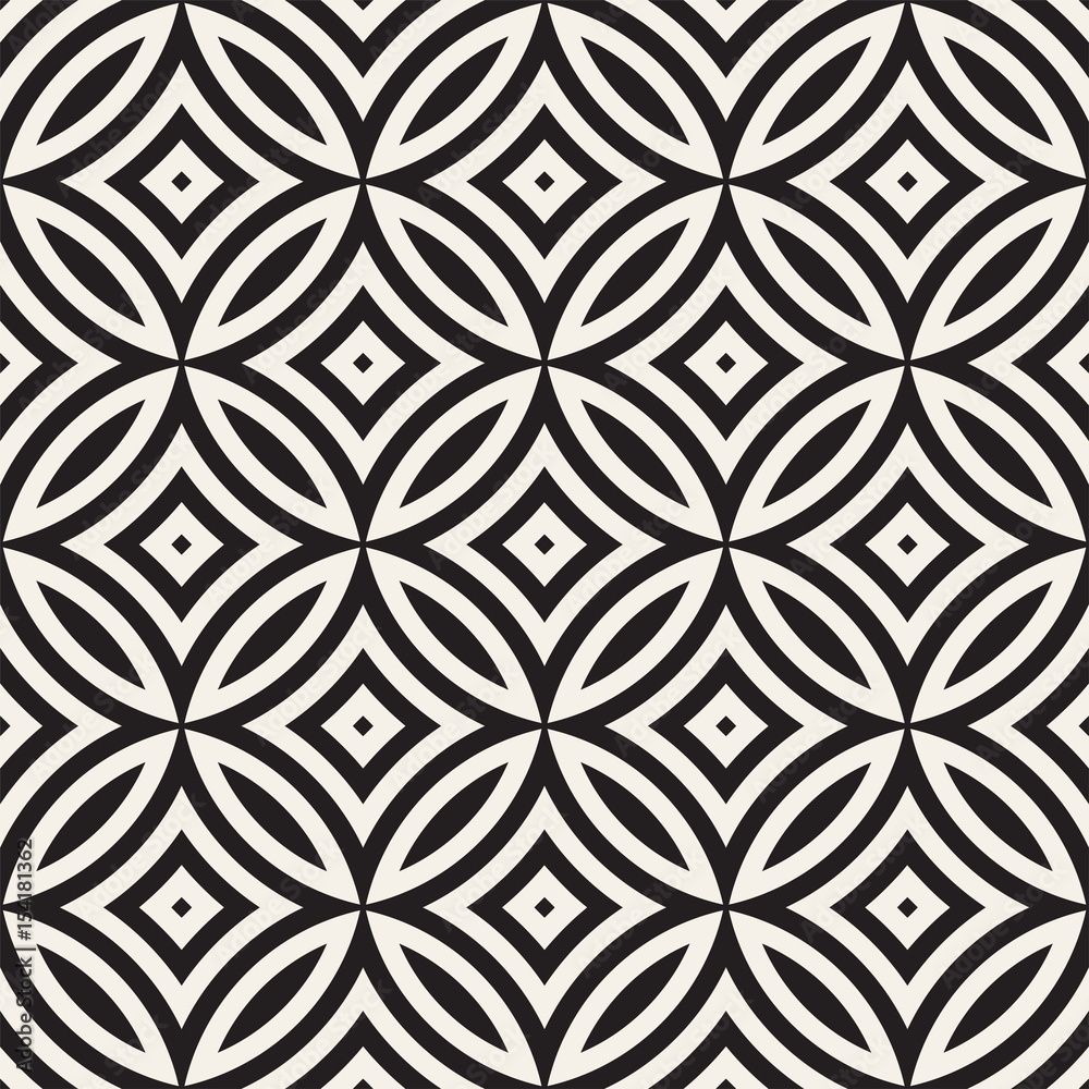 Vector Seamless Black And White Geometric Lines Pattern. Abstract Geometric Background Design Vector Seamless Black And White Geometric Lines Pattern. Abstract Geometric Background Design
