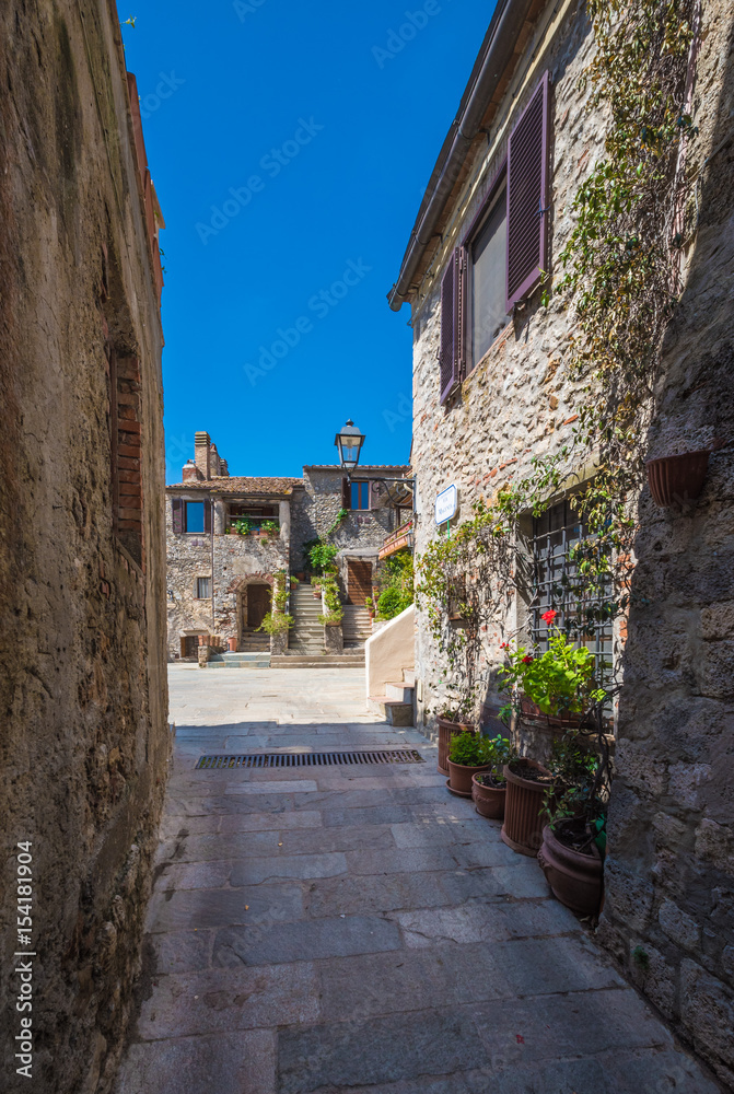 Capalbio, Italy - The historic center of the medieval town in Tuscany region, very famous culturally in the Renaissance period, for this reason called the little Athens
