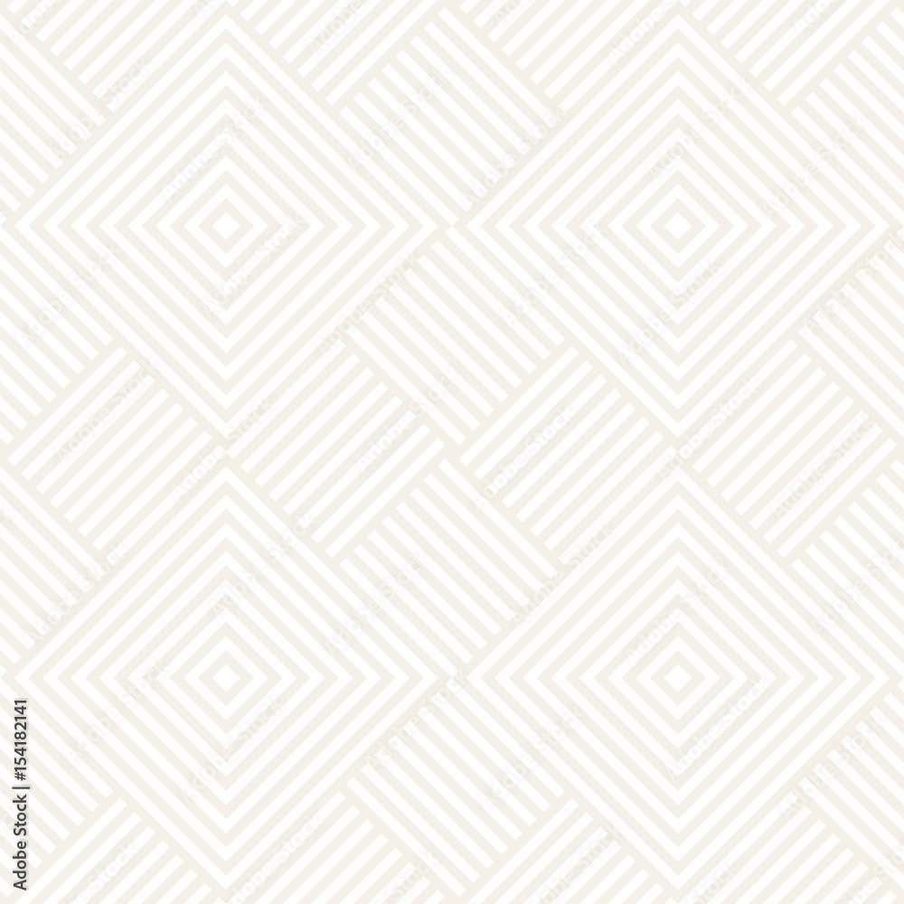 Stylish Lines Lattice. Ethnic Monochrome Texture. Abstract Geometric Background Design. Vector Seamless Subtle Pattern.